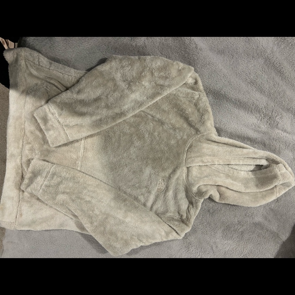 Women’s XL Northface fuzzy fleece pullover hoodie